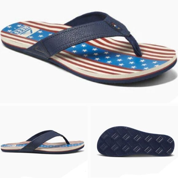 🔹️HOST PICK NWT Reef Men's Newport Print Flip Flops Size 7 - Picture 3 of 9